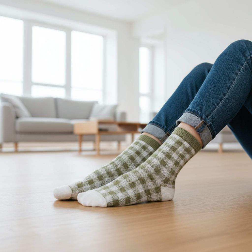 Checkered Green Socks