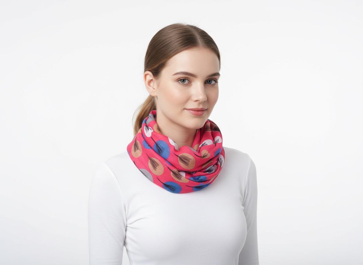 Lightweight Sketch Tree Leaf Leaves Print Snood Infinity Scarf Gift For Her Comes with a gift bag