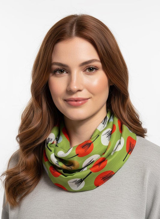 Lightweight Sketch Tree Leaf Leaves Print Snood Infinity Scarf Gift For Her Comes with a gift bag