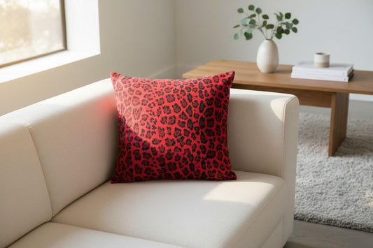 Animal Leopard Print Cushion Cover with Inner – Decorative Throw Pillow