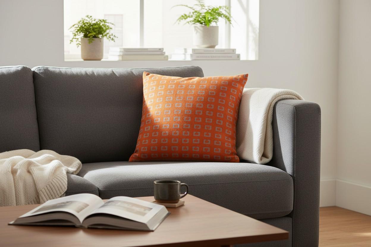 Cashmere Feel Cushion Cover with Inner – Decorative Throw Pillow