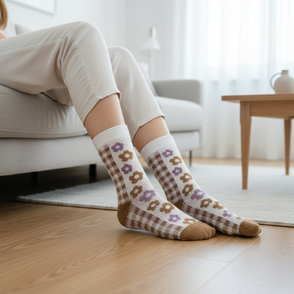 Daisy Flower Pattern Socks