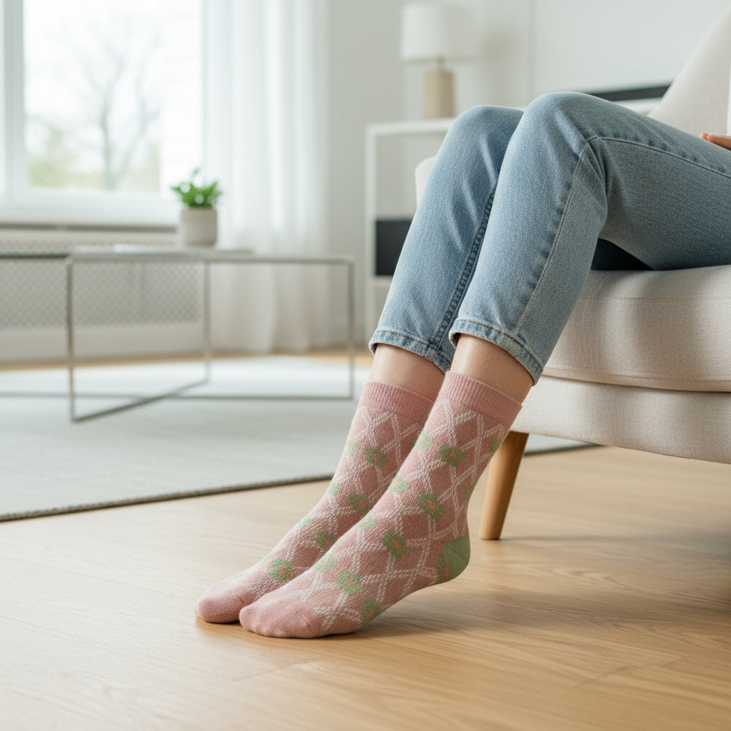 Daisy Flowers Print Pattern Socks