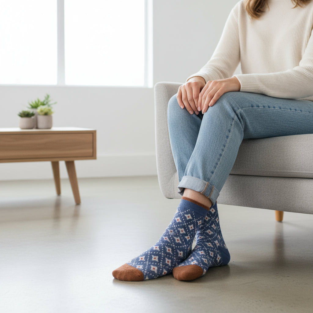 Diamond Pattern Seamless Socks