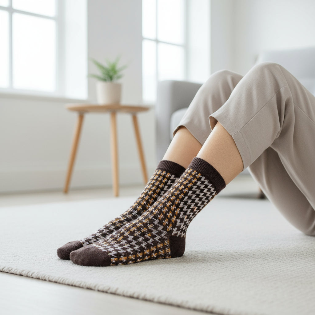 Dog Tooth  Pattern  Socks