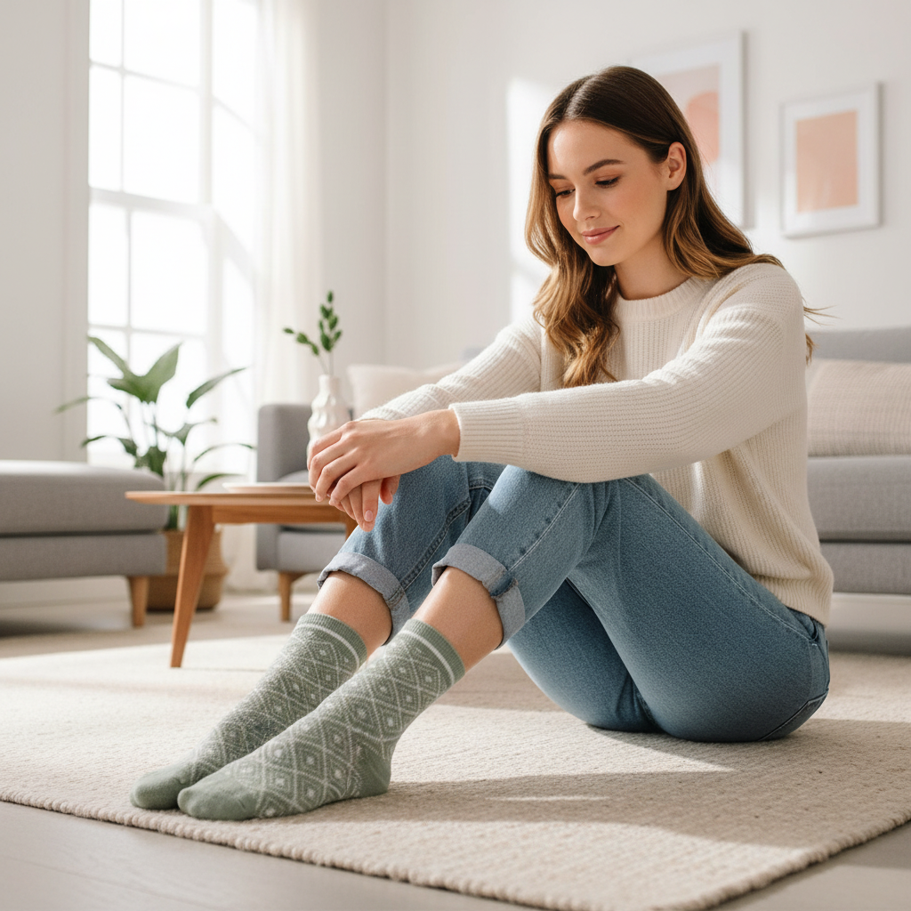 Diamond Pattern Seamless Socks