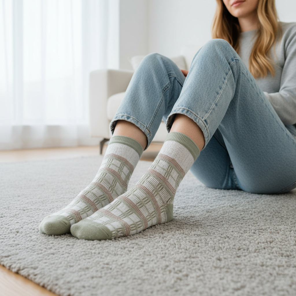 Square-Lines Pattern  Seamless Socks