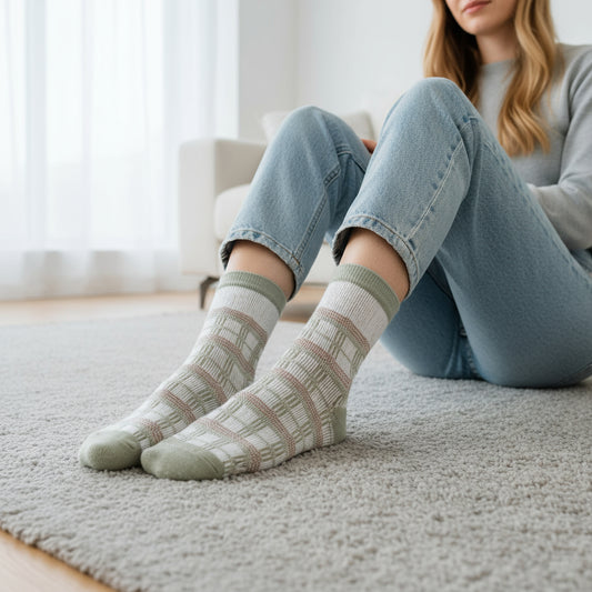 Square-Lines Pattern  Seamless Socks