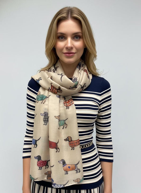 Sausage Dog  Dachshund Soft Scarf For Dog Lovers Comes with a gift bag