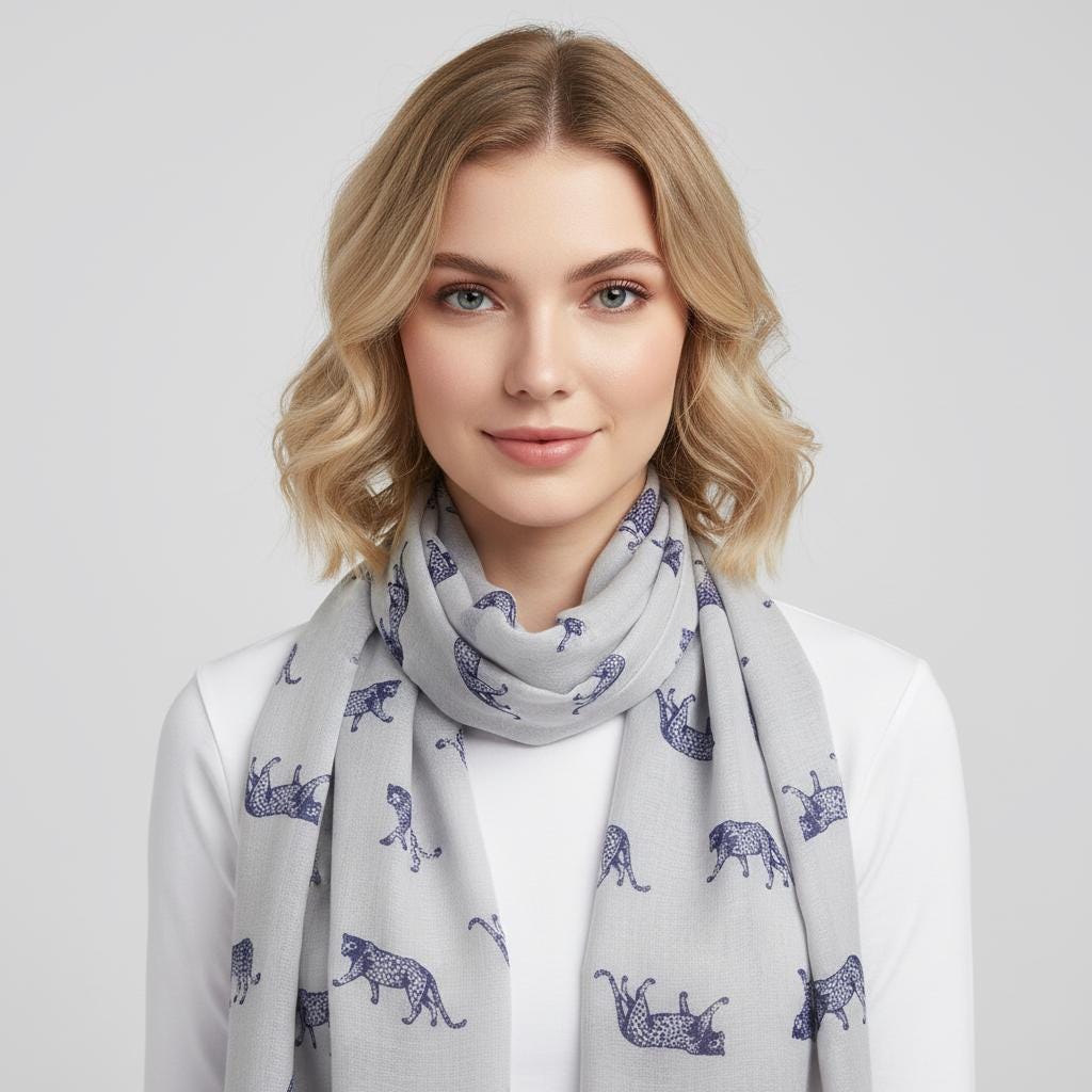 Leopard Print Scarf All Seasons Shawl Wrap Comes with a gift bag