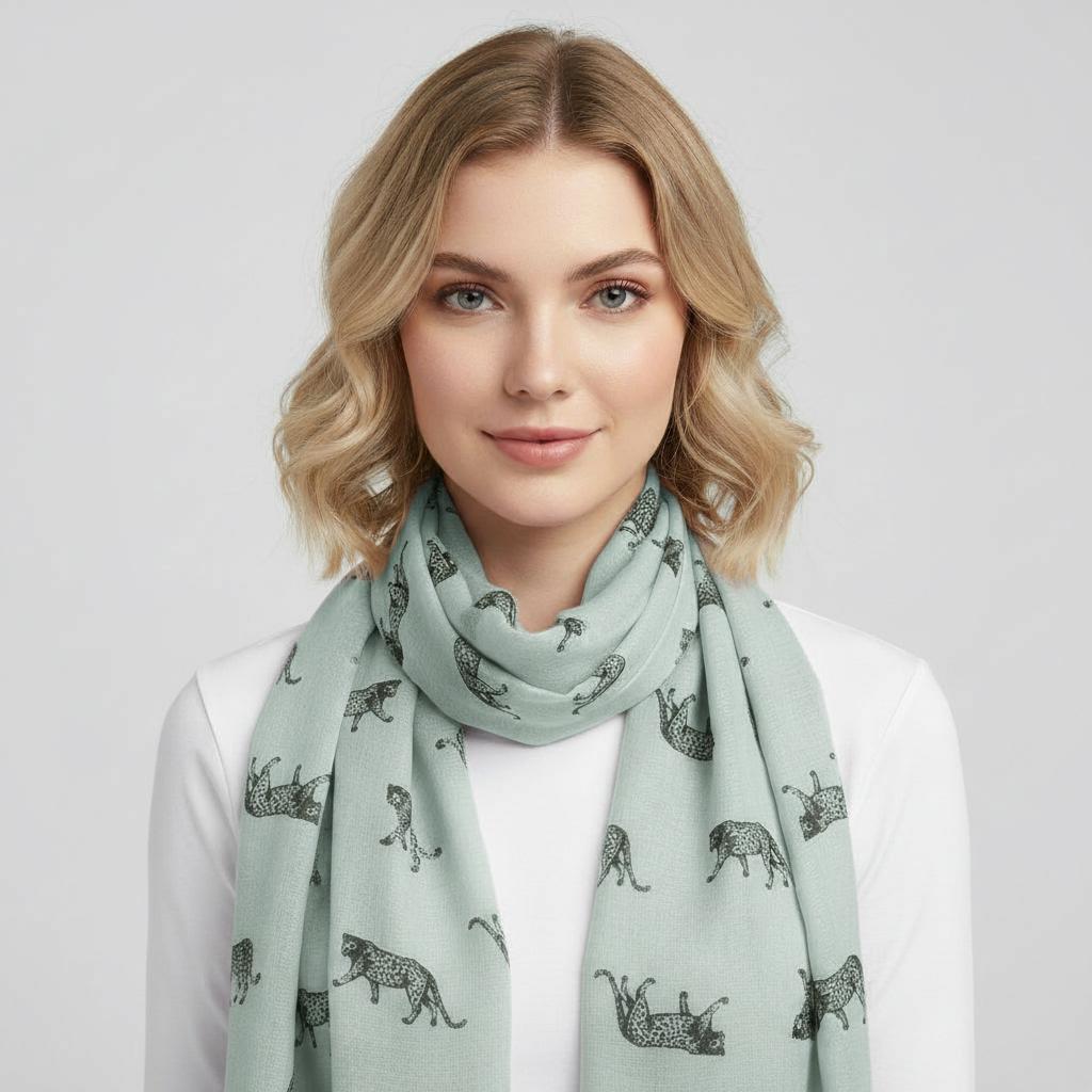 Leopard Print Scarf All Seasons Shawl Wrap Comes with a gift bag