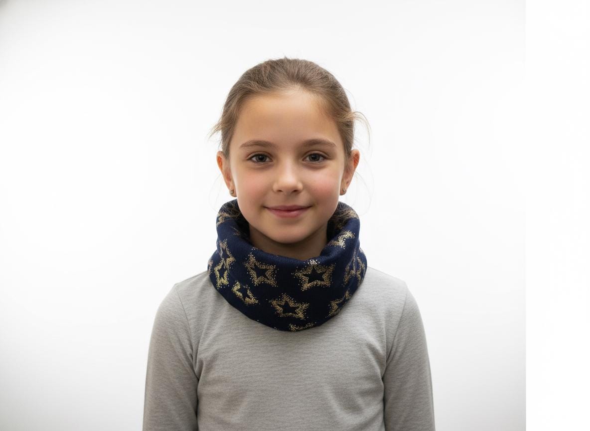 Glitter Stars Print Snood for kids Comes with a gift bag