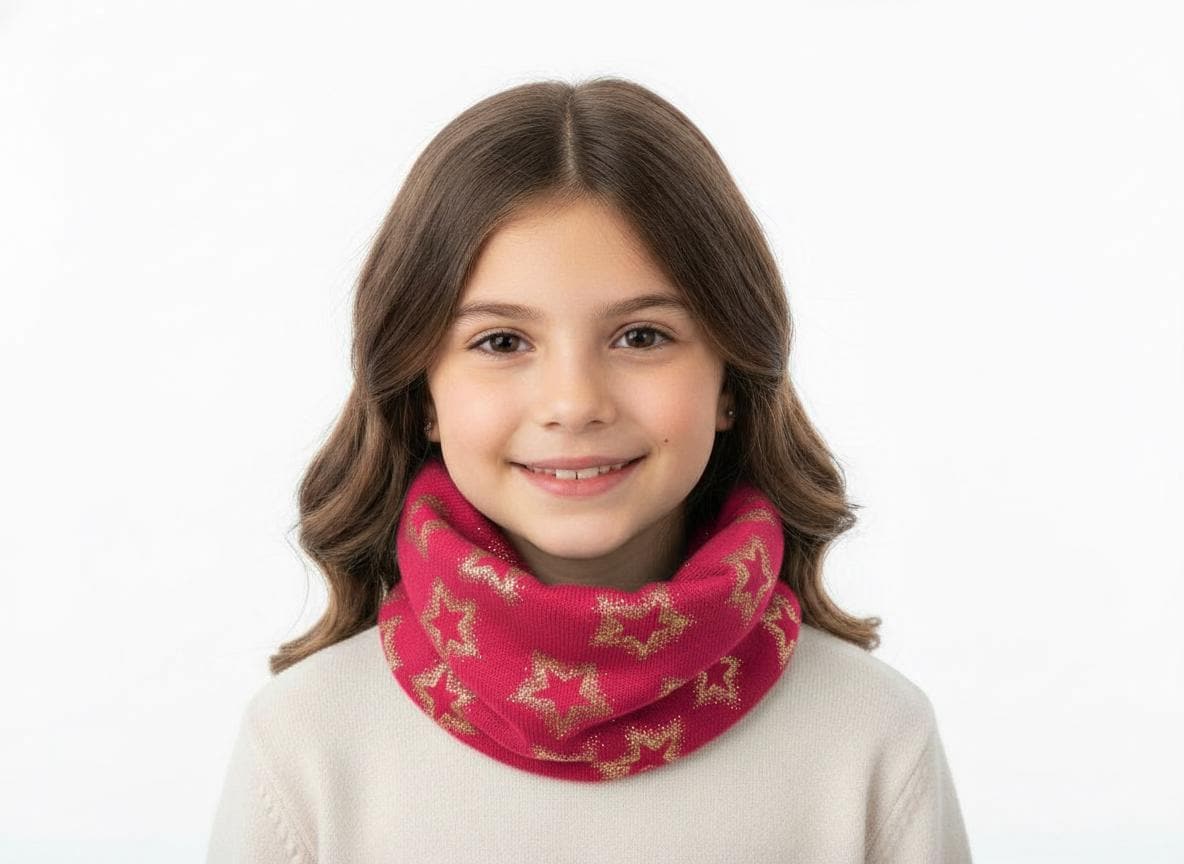 Glitter Stars Print Snood for kids Comes with a gift bag