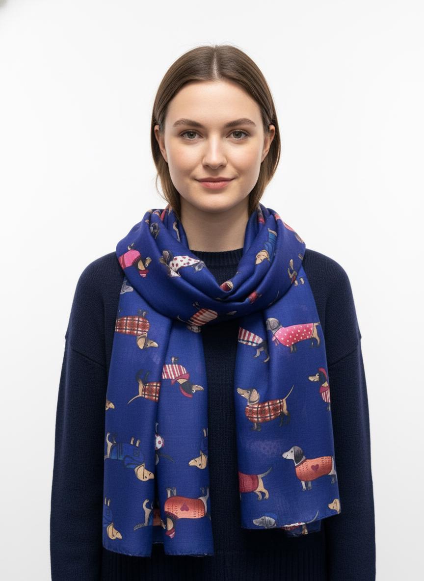 Sausage Dog  Dachshund Soft Scarf For Dog Lovers Comes with a gift bag