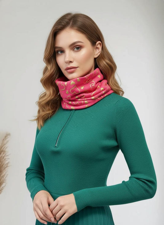 Lightweight Glitter Heart Snood Comes with a gift bag