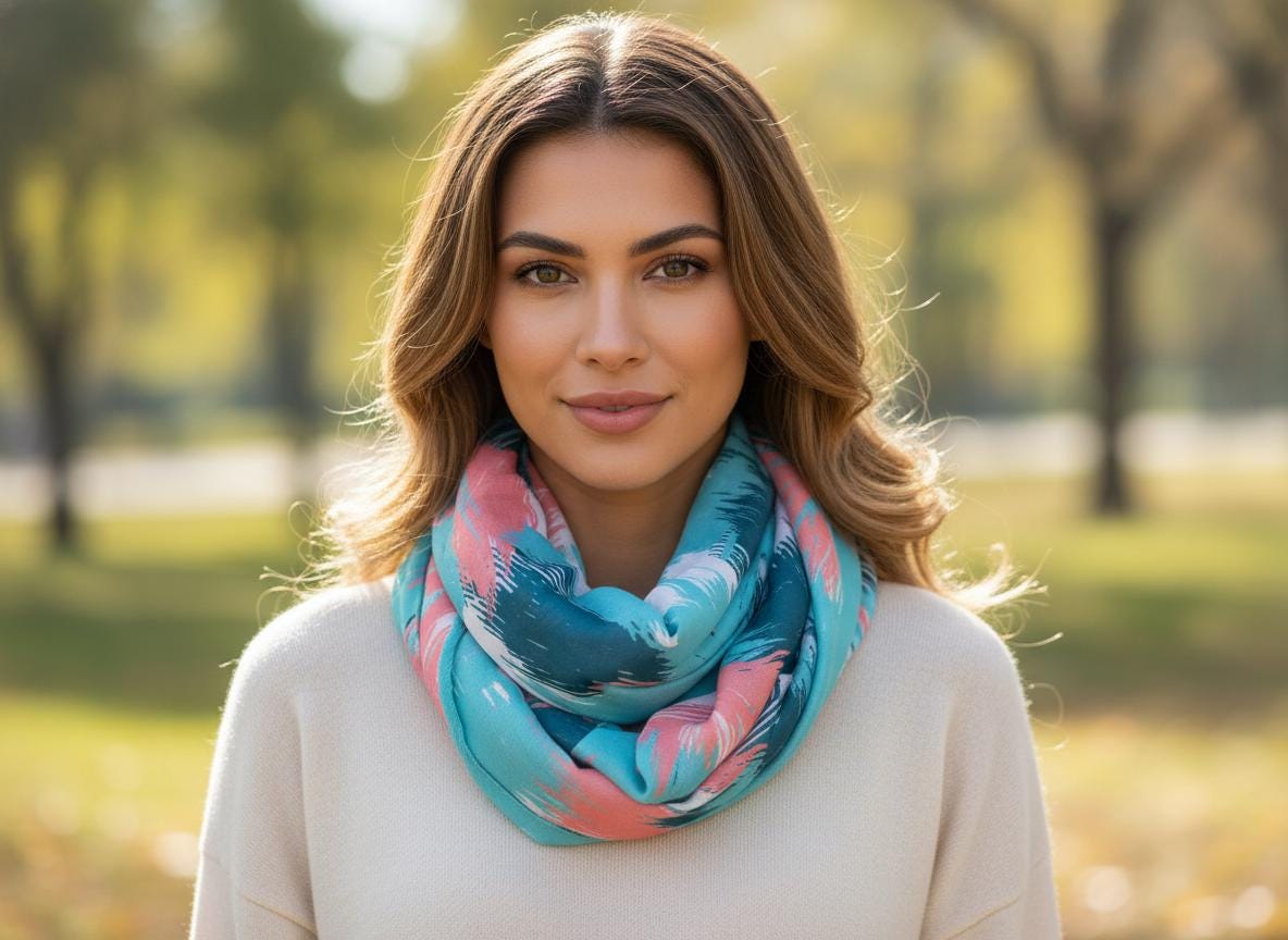 Art Brush Print Light weight Infinity Scarf Snood Comes with a gift bag