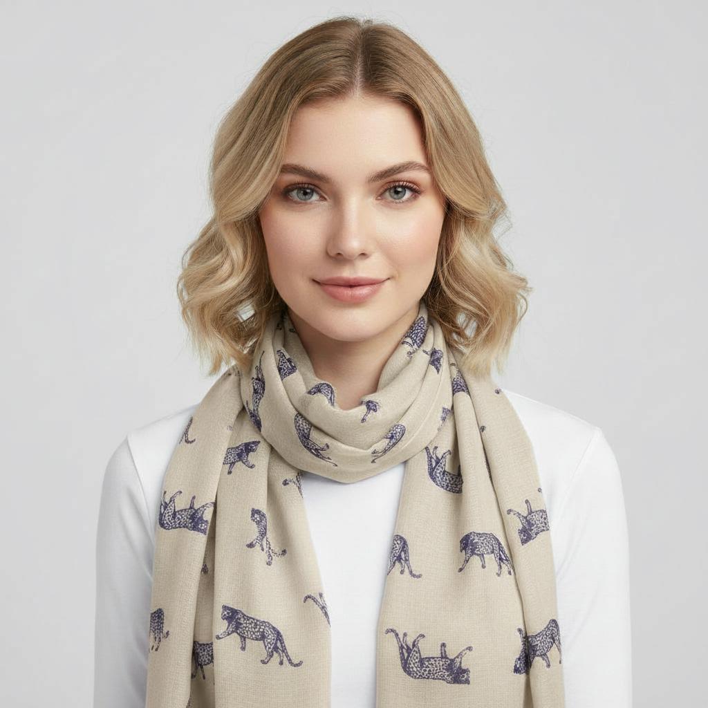 Leopard Print Scarf All Seasons Shawl Wrap Comes with a gift bag