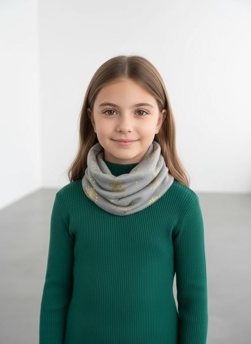 Lightweight Glitter Dandelion Snood Infinity Scarf For Kids Buy 1 Get 1 Free Comes with a gift bag