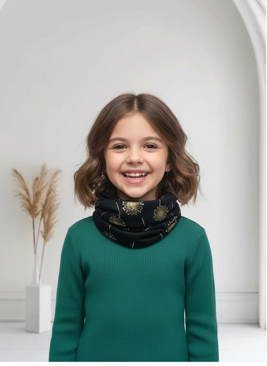 Lightweight Glitter Dandelion Snood Infinity Scarf For Kids Buy 1 Get 1 Free Comes with a gift bag
