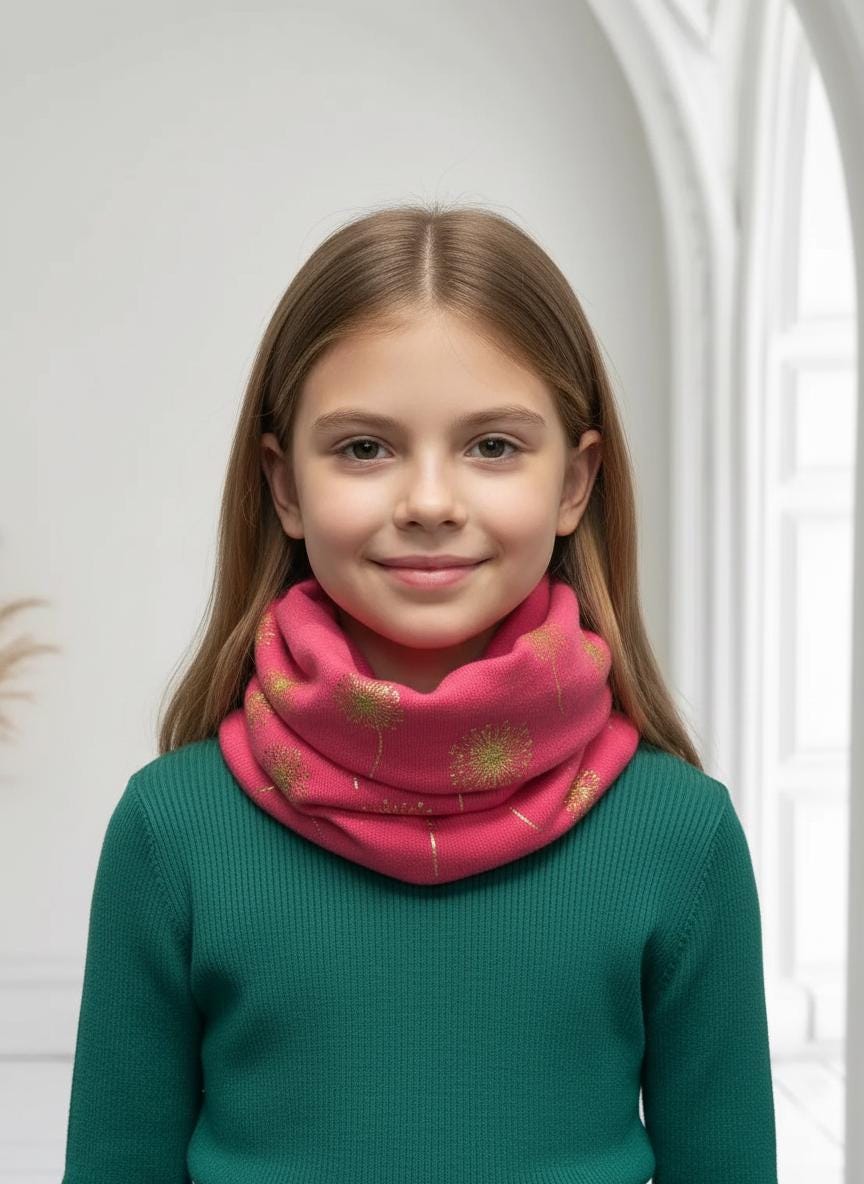 Lightweight Glitter Dandelion Snood Infinity Scarf For Kids Buy 1 Get 1 Free Comes with a gift bag