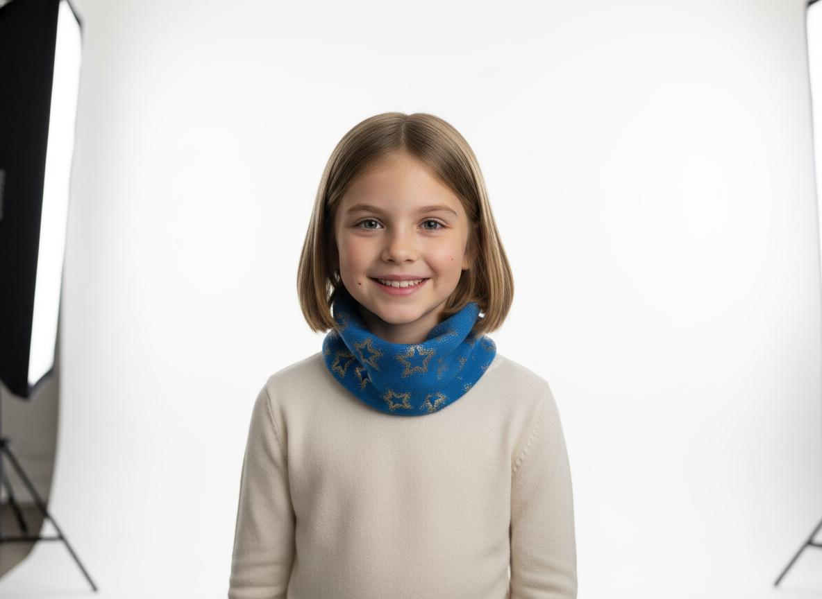 Glitter Stars Print Snood for kids Comes with a gift bag