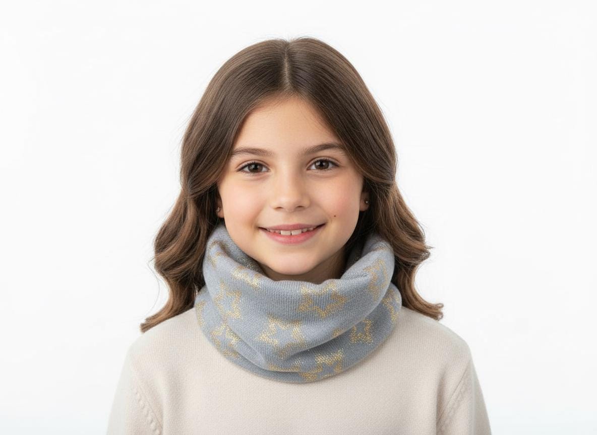 Glitter Stars Print Snood for kids Comes with a gift bag