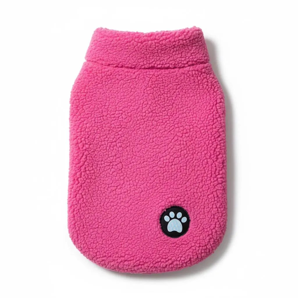 Fluffy Fleece Dog Vest, Cosy Winter Puppy Coat, Velcro Fastening (XS-L)