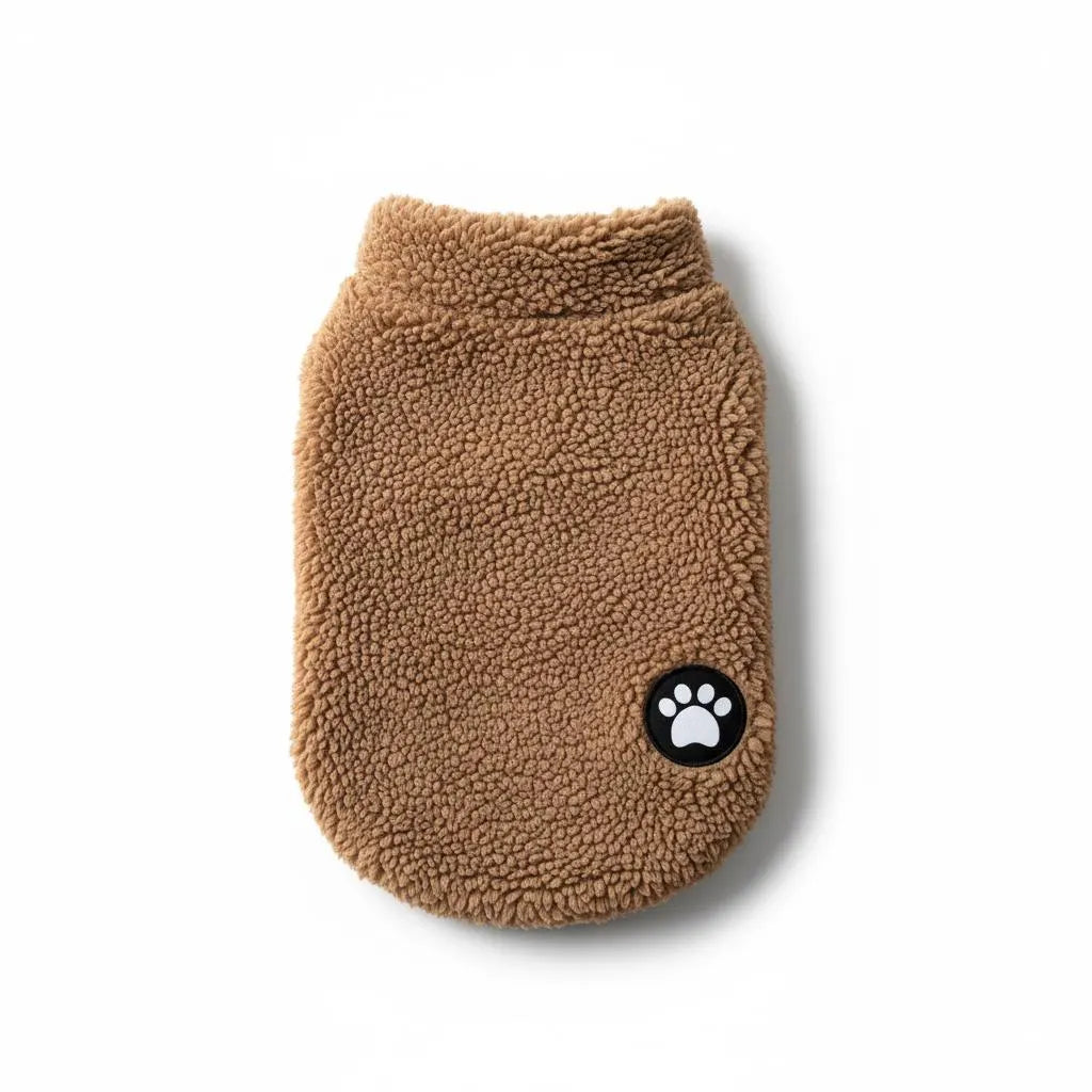 Fluffy Fleece Dog Vest, Cosy Winter Puppy Coat, Velcro Fastening (XS-L)