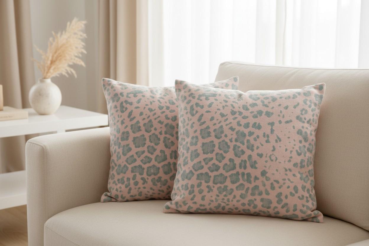 Animal Leopard Print Cushion Cover with Inner – Decorative Throw Pillow