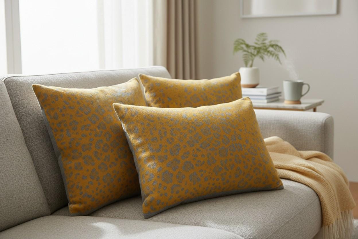 Animal Leopard Print Cushion Cover with Inner – Decorative Throw Pillow