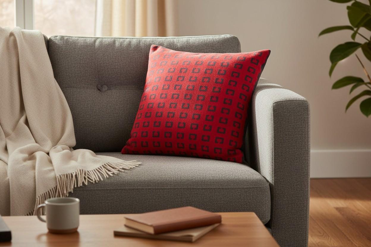 Cashmere Feel Cushion Cover with Inner – Decorative Throw Pillow