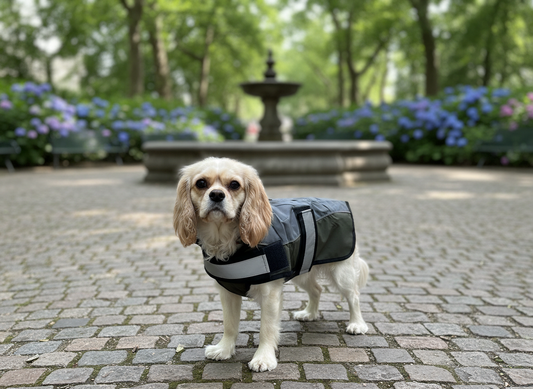 Adventure Bound Waterproof Ripstop Dog Jacket with Harness Access & Reflective Straps Safety Velcro Fastening For Fur Friend